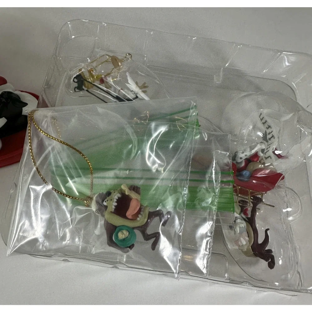 4 Looney Tunes Christmas Ornaments Taz Tweety Bugs Bunny Sylvester Holiday Sound - Picture 14 of 15